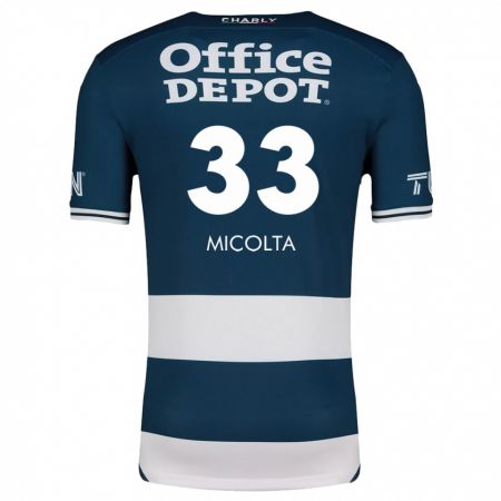 Kandiny Bambino Maglia Andrés Micolta #33 Blu Bianco Kit Gara Home 2024/25 Maglietta