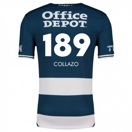 Kandiny Niño Camiseta David Collazo #189 Azul Blanco 1ª Equipación 2024/25 La Camisa