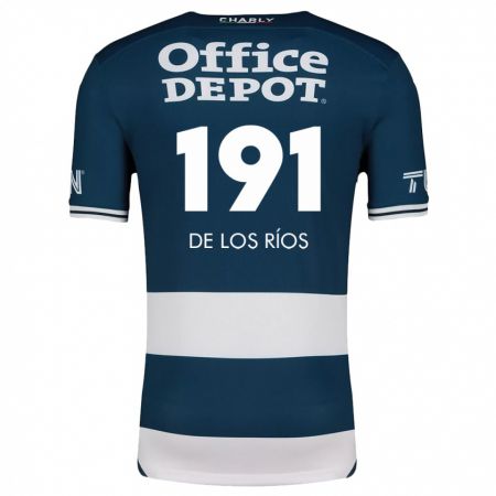 Kandiny Kinderen Sergio De Los Ríos #191 Blauw Wit Thuisshirt Thuistenue 2024/25 T-Shirt