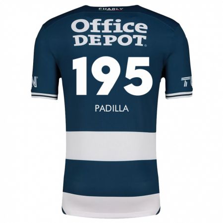 Kandiny Niño Camiseta Ángel Padilla #195 Azul Blanco 1ª Equipación 2024/25 La Camisa