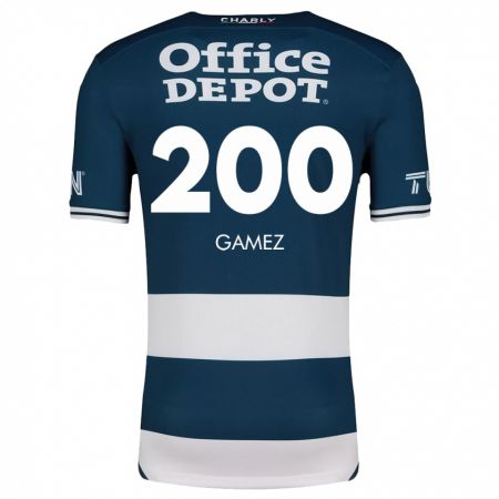 Kandiny Niño Camiseta Sergio Gámez #200 Azul Blanco 1ª Equipación 2024/25 La Camisa