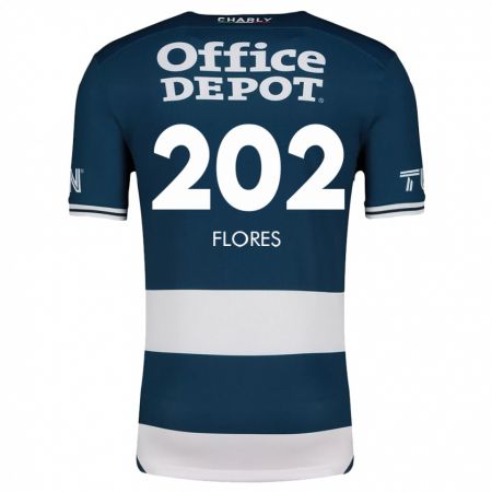 Kandiny Niño Camiseta Luis Flores #202 Azul Blanco 1ª Equipación 2024/25 La Camisa