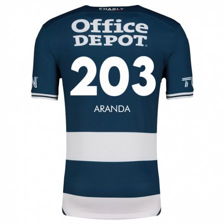 Kandiny Kinder Juan Aranda #203 Blau Weiss Heimtrikot Trikot 2024/25 T-Shirt Österreich