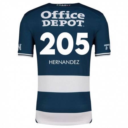 Kandiny Niño Camiseta Sergio Hernández #205 Azul Blanco 1ª Equipación 2024/25 La Camisa