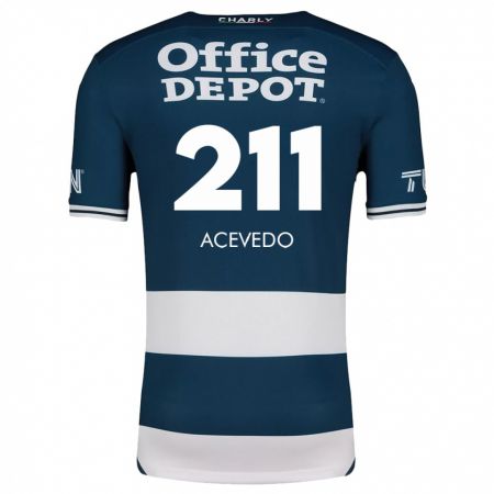 Kandiny Bambino Maglia Gerardo Acevedo #211 Blu Bianco Kit Gara Home 2024/25 Maglietta