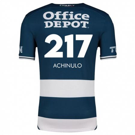 Kandiny Niño Camiseta Princewill Achinulo #217 Azul Blanco 1ª Equipación 2024/25 La Camisa