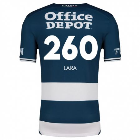 Kandiny Niño Camiseta Jesús Lara #260 Azul Blanco 1ª Equipación 2024/25 La Camisa