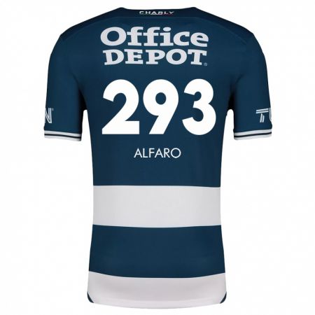 Kandiny Niño Camiseta Cristóbal Alfaro #293 Azul Blanco 1ª Equipación 2024/25 La Camisa