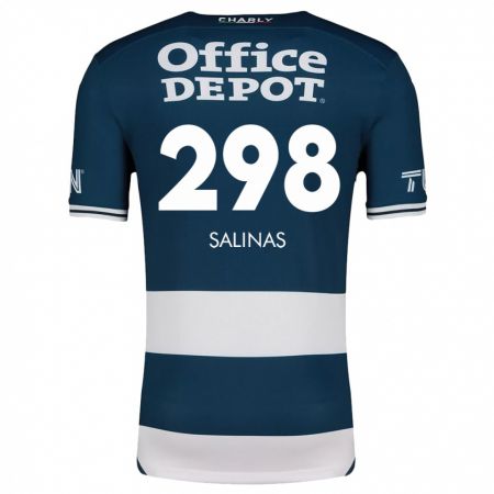 Kandiny Niño Camiseta Jesús Salinas #298 Azul Blanco 1ª Equipación 2024/25 La Camisa