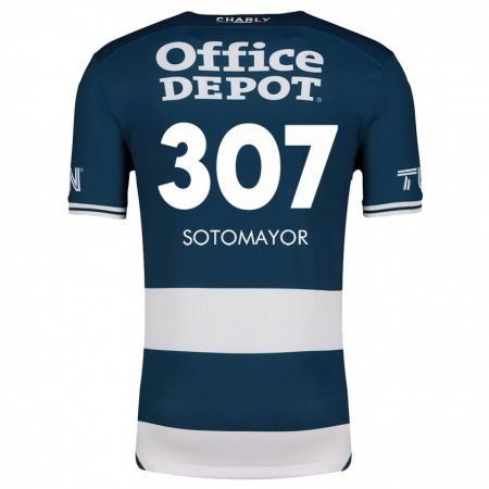 Kandiny Kinderen Jacob Sotomayor #307 Blauw Wit Thuisshirt Thuistenue 2024/25 T-Shirt België