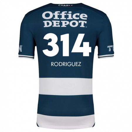 Kandiny Kinderen Alan Rodríguez #314 Blauw Wit Thuisshirt Thuistenue 2024/25 T-Shirt