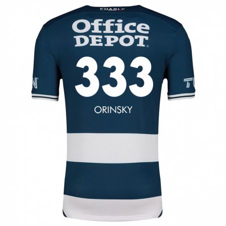 Kandiny Kinderen Edson Orinsky #333 Blauw Wit Thuisshirt Thuistenue 2024/25 T-Shirt België