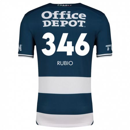 Kandiny Niño Camiseta Mateo Rubio #346 Azul Blanco 1ª Equipación 2024/25 La Camisa