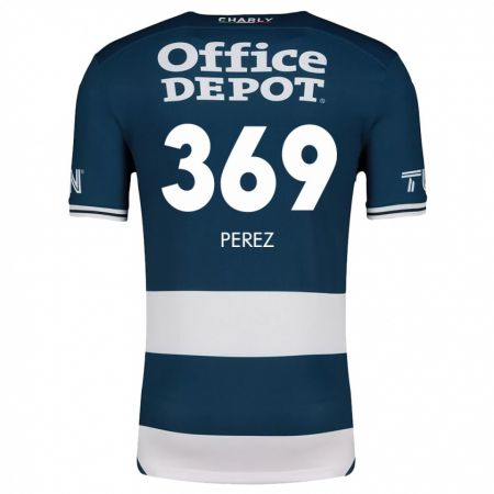 Kandiny Niño Camiseta Santiago Pérez #369 Azul Blanco 1ª Equipación 2024/25 La Camisa