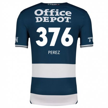 Kandiny Niño Camiseta Abraham Pérez #376 Azul Blanco 1ª Equipación 2024/25 La Camisa