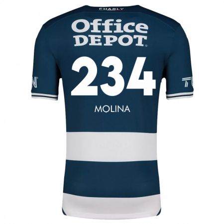 Kandiny Niño Camiseta Yoshimar Molina #234 Azul Blanco 1ª Equipación 2024/25 La Camisa