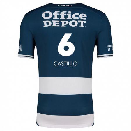 Kandiny Kinderen Byron Castillo #6 Blauw Wit Thuisshirt Thuistenue 2024/25 T-Shirt België