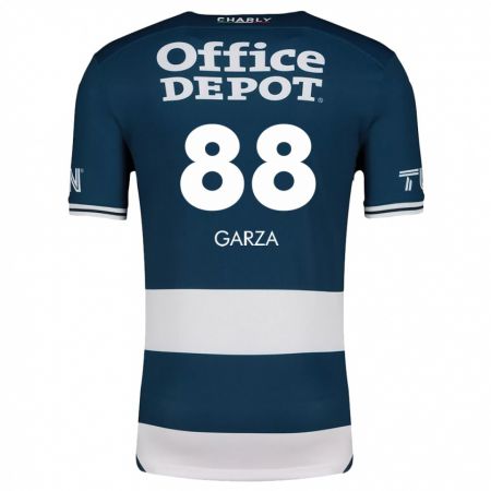 Kandiny Niño Camiseta Adrián Garza #88 Azul Blanco 1ª Equipación 2024/25 La Camisa