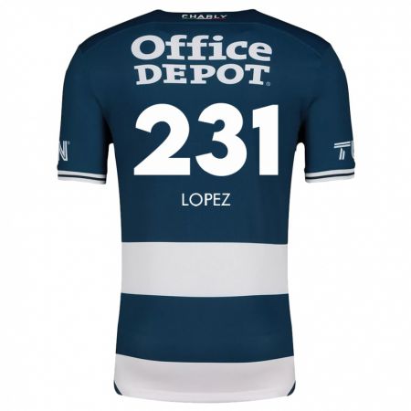 Kandiny Niño Camiseta Víctor López #231 Azul Blanco 1ª Equipación 2024/25 La Camisa