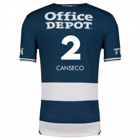 Kandiny Niño Camiseta Fernanda Canseco #2 Azul Blanco 1ª Equipación 2024/25 La Camisa