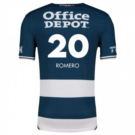 Kandiny Niño Camiseta Tamara Romero #20 Azul Blanco 1ª Equipación 2024/25 La Camisa