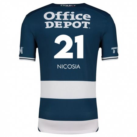 Kandiny Bambino Maglia Nina Nicosia #21 Blu Bianco Kit Gara Home 2024/25 Maglietta