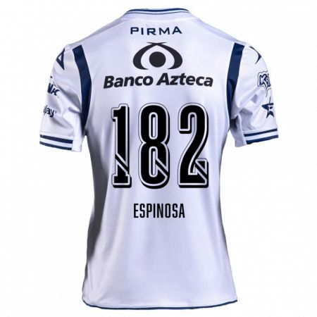 Kandiny Bambino Maglia Daniel Espinosa #182 Bianco Blu Navy Kit Gara Home 2024/25 Maglietta