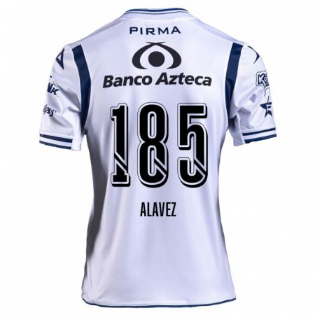 Kandiny Bambino Maglia Brian Alavez #185 Bianco Blu Navy Kit Gara Home 2024/25 Maglietta