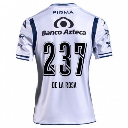 Kandiny Niño Camiseta Álvaro De La Rosa #237 Blanco Azul Marino 1ª Equipación 2024/25 La Camisa