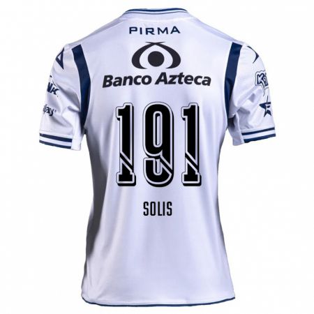 Kandiny Niño Camiseta César Solís #191 Blanco Azul Marino 1ª Equipación 2024/25 La Camisa