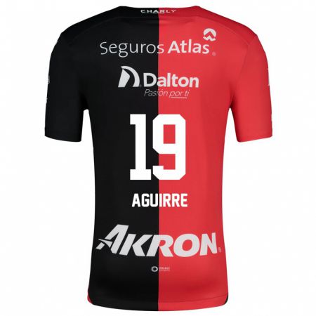 Kandiny Bambino Maglia Eduardo Aguirre #19 Rosso Nero Kit Gara Home 2024/25 Maglietta