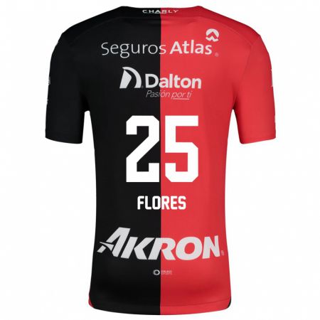 Kandiny Kinderen Leonardo Flores #25 Rood Zwart Thuisshirt Thuistenue 2024/25 T-Shirt België