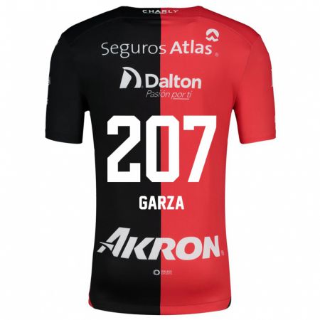 Kandiny Kinder Rodolfo Garza #207 Rot Schwarz Heimtrikot Trikot 2024/25 T-Shirt Österreich