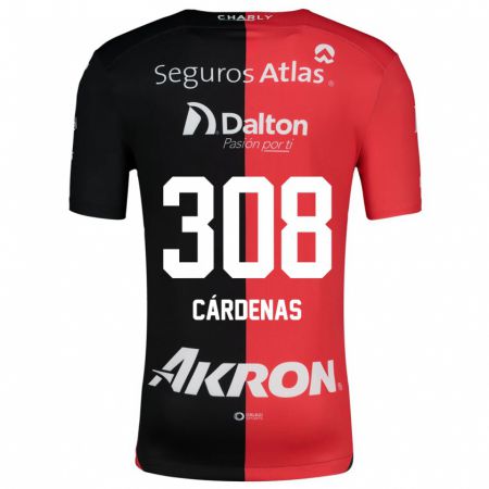 Kandiny Bambino Maglia Rodrigo Cárdenas #308 Rosso Nero Kit Gara Home 2024/25 Maglietta