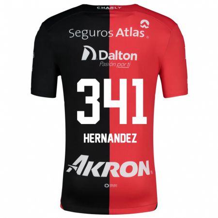 Kandiny Kinderen Leonardo Hernández #341 Rood Zwart Thuisshirt Thuistenue 2024/25 T-Shirt België