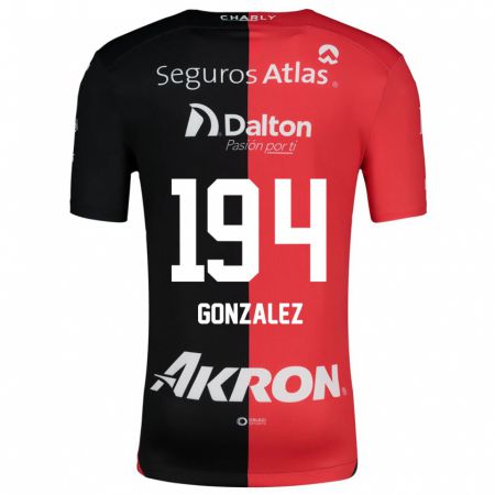 Kandiny Kinderen Andrés González #194 Rood Zwart Thuisshirt Thuistenue 2024/25 T-Shirt België