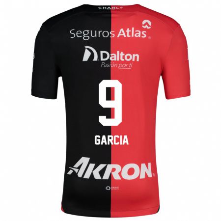 Kandiny Bambino Maglia Marcia García #9 Rosso Nero Kit Gara Home 2024/25 Maglietta