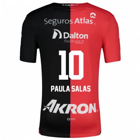 Kandiny Kinderen María Paula Salas #10 Rood Zwart Thuisshirt Thuistenue 2024/25 T-Shirt België