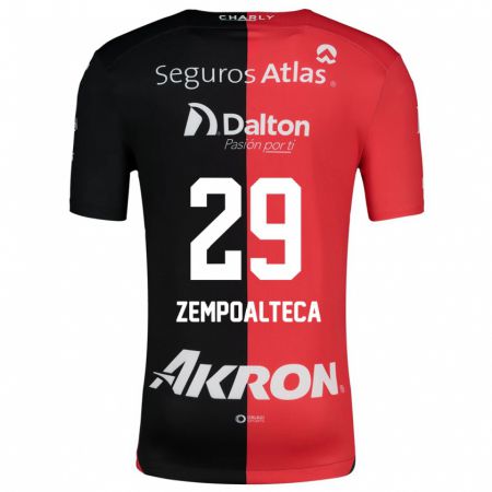 Kandiny Bambino Maglia Karla Zempoalteca #29 Rosso Nero Kit Gara Home 2024/25 Maglietta