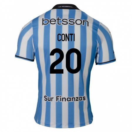 Kandiny Bambino Maglia Germán Conti #20 Blu Bianco Nero Kit Gara Home 2024/25 Maglietta