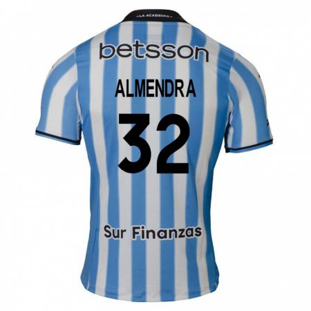 Kandiny Niño Camiseta Agustín Almendra #32 Azul Blanco Negro 1ª Equipación 2024/25 La Camisa