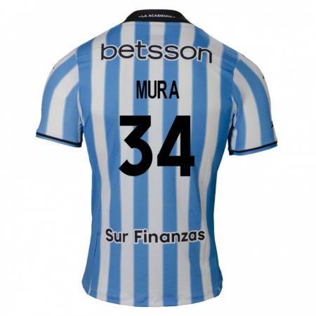 Kandiny Kinderen Facundo Mura #34 Blauw Wit Zwart Thuisshirt Thuistenue 2024/25 T-Shirt België