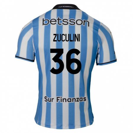 Kandiny Kinderen Bruno Zuculini #36 Blauw Wit Zwart Thuisshirt Thuistenue 2024/25 T-Shirt