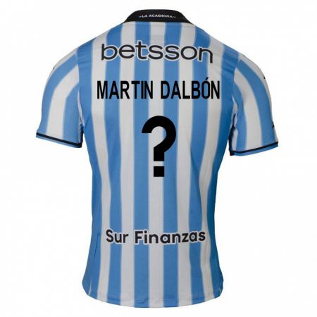 Kandiny Bambino Maglia Juan Martin Dalbón #0 Blu Bianco Nero Kit Gara Home 2024/25 Maglietta