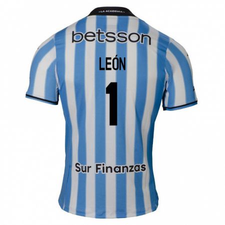 Kandiny Kinderen Roberto León #1 Blauw Wit Zwart Thuisshirt Thuistenue 2024/25 T-Shirt