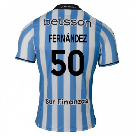 Kandiny Bambino Maglia Román Fernández #50 Blu Bianco Nero Kit Gara Home 2024/25 Maglietta