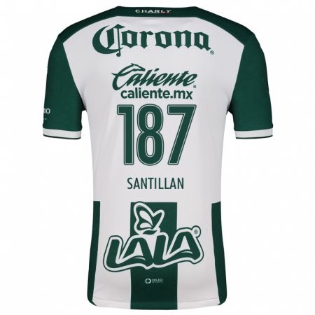 Kandiny Niño Camiseta Emilio Santillán #187 Verde Blanco 1ª Equipación 2024/25 La Camisa