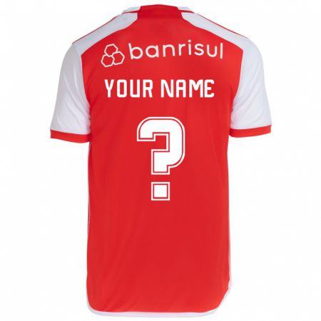 Kandiny Bambino Maglia Il Tuo Nome #0 Rosso Bianco Kit Gara Home 2024/25 Maglietta