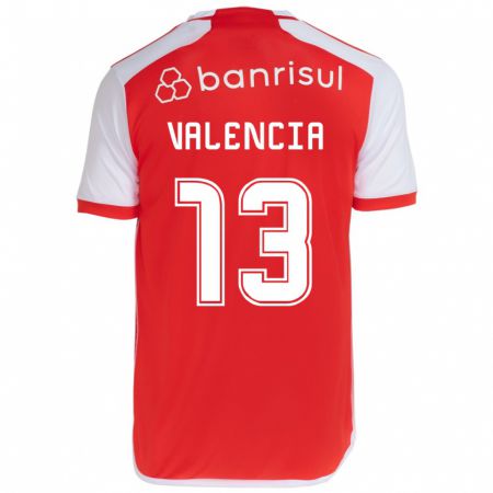 Kandiny Kinderen Enner Valencia #13 Rood Wit Thuisshirt Thuistenue 2024/25 T-Shirt