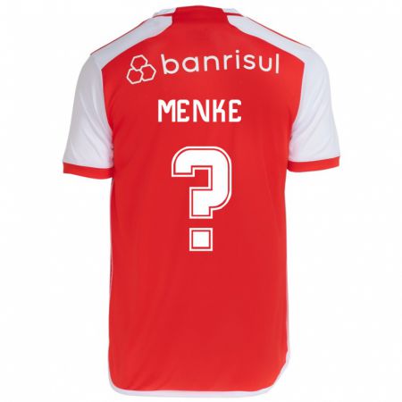 Kandiny Bambino Maglia Henrique Menke #0 Rosso Bianco Kit Gara Home 2024/25 Maglietta